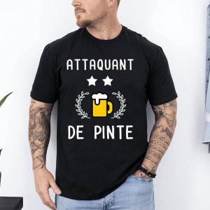 t shirt attaquant de pinte noir