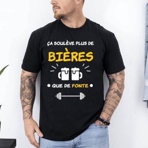 t shirt ca souleve plus de bieres noir
