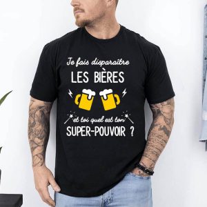 t shirt je fais disparaitre les bieres noir 1