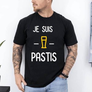 t shirt je suis pastis noir