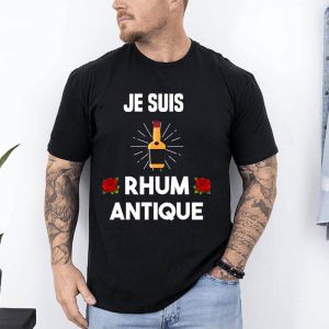 t shirt je suis rhum antique noir