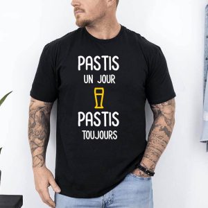 t shirt pastis un jour pastis toujours noir 1