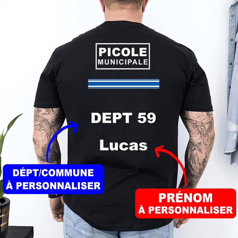 t-shirt-picole-municipale-arriere-homme-personnalisé-dept-prénom-noir