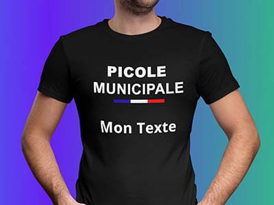 t shirt picole municipale personnalisé