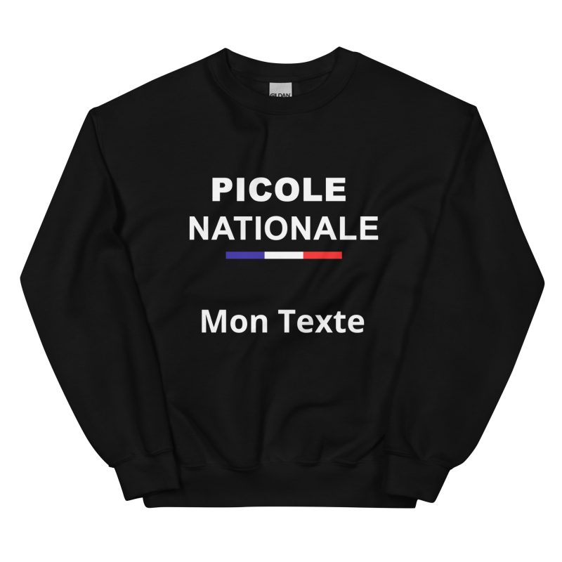 unisex crew neck sweatshirt black front 62a3805a30be1