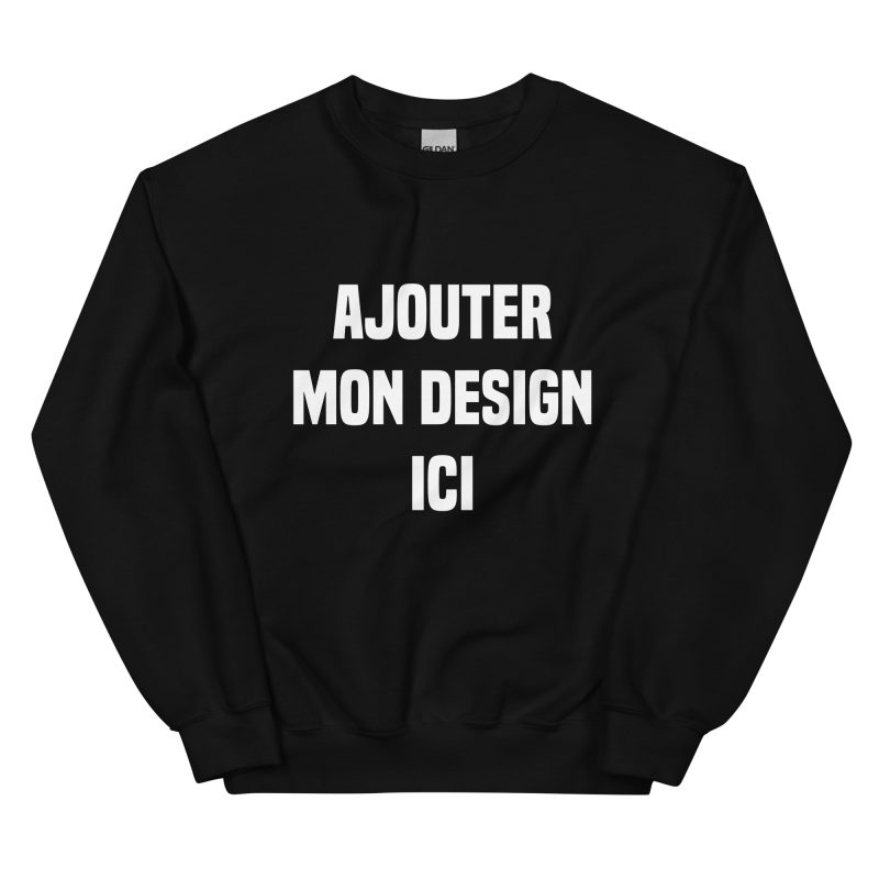 unisex crew neck sweatshirt black front 62a3814b8667d