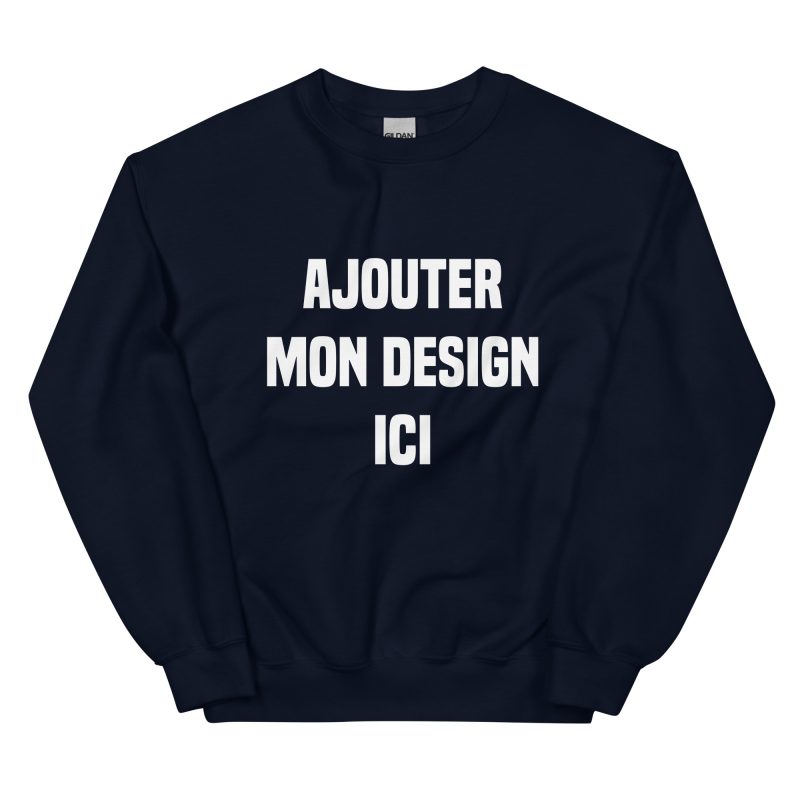 unisex crew neck sweatshirt navy front 62a3814b870b2