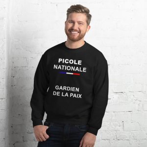 unisex crew neck sweatshirt black front 639b65ed2fc1e