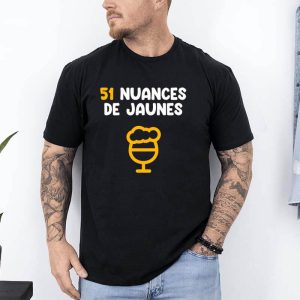 t shirt 51 nuances de jaunes noir