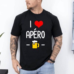 t shirt I love apero noir