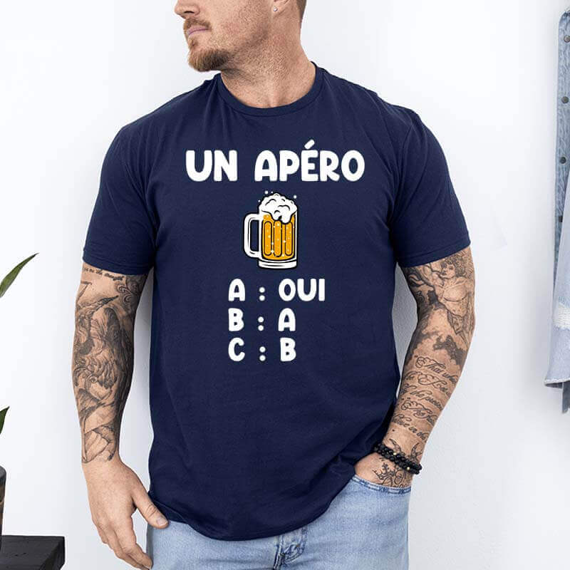 t shirt apero a b c bleu marine t shirt apero a b c bleu marine