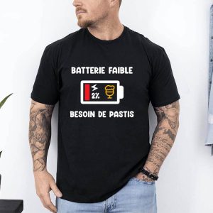 t shirt batterie faible besoin de pastis noir