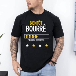 t shirt bientot bourre veuillez patienter noir