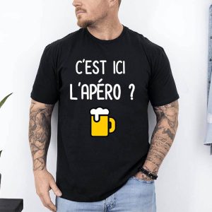t shirt c est ici l apero noir