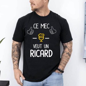 t shirt ce mec veut un ricard noir