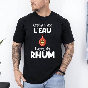 t shirt economisez eau buvez rhum noir