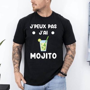t shirt je peux pas jai mojito noir