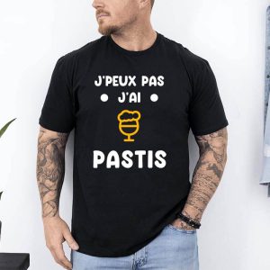 t shirt je peux pas jai pastis noir