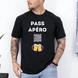 t shirt pass apero noir
