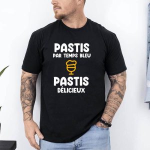 t shirt pastis par temps bleu noir