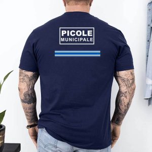 t shirt picole municipale arriere bleu marine