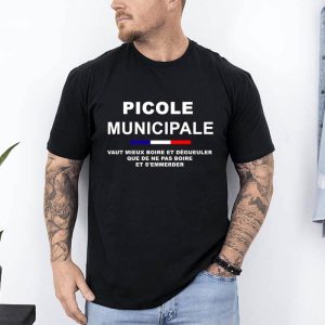 t shirt picole municipale vaut mieux boire et degueuler biere avant noir