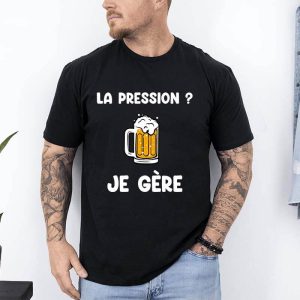 t shirt pression je gere noir