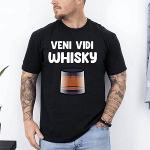 t shirt veni vidi whisky noir