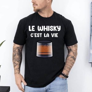 t shirt whisky cest la vie noir