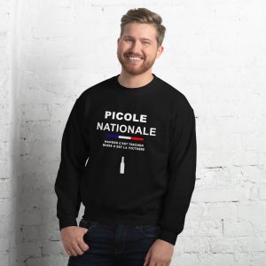 unisex crew neck sweatshirt black front 66cc8af0f0943