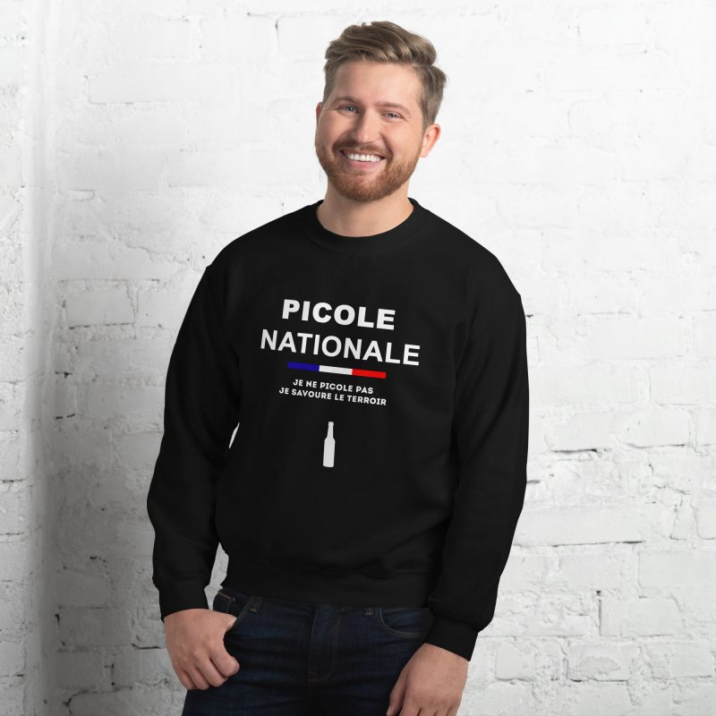unisex crew neck sweatshirt black front 66cc8b0b06de3