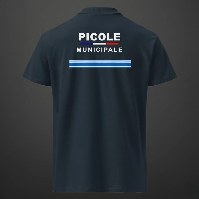 polo picole municipale arriere bleu marine