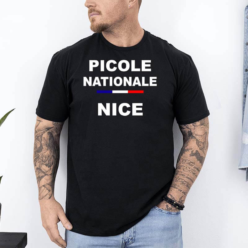 t shirt picole nationale nice noir