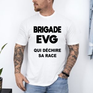 T shirt brigade evg qui dechire sa race blanc