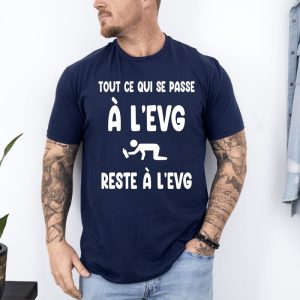 T shirt ce qui se passe a levg reste a levg bleu marine