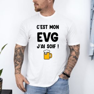 T shirt evg jai soif biere apero blanc