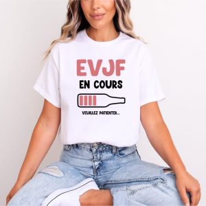 T shirt evjf en cours biere blanc