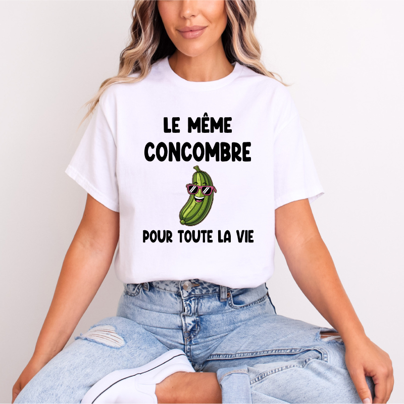 T shirt evjf même comcombre pour toute la vie blanc