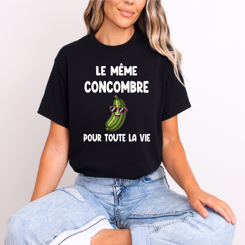 T shirt evjf même comcombre pour toute la vie noir T shirt evjf même comcombre pour toute la vie noir