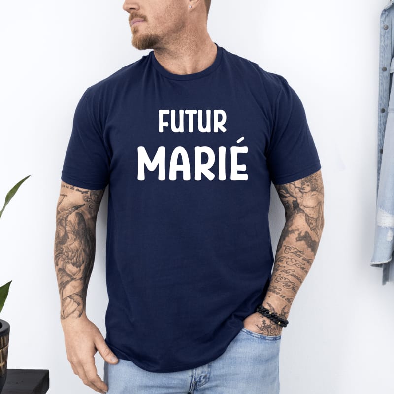 T shirt futur marie bleu marine