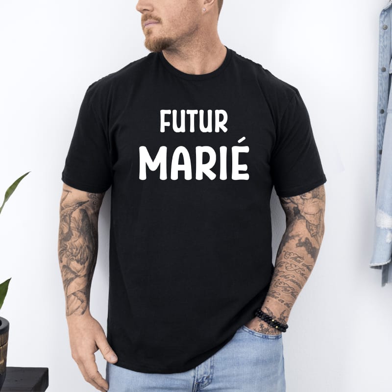 T shirt futur marie noir