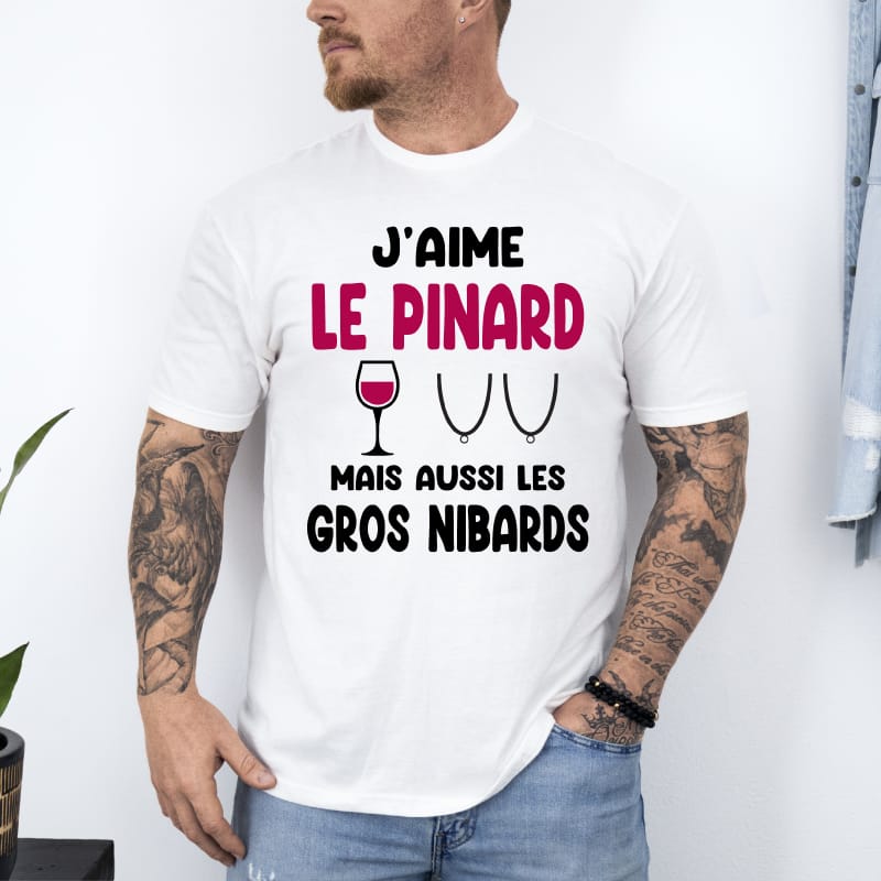 T-shirt j'aime pinard gros nibards