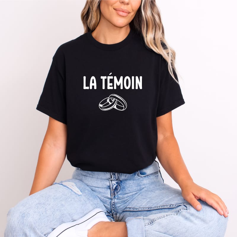 T shirt la temoin noir