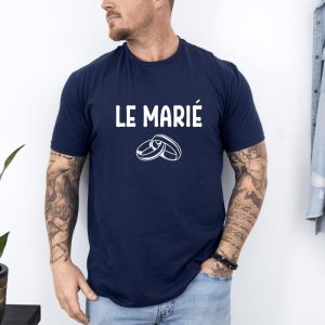 T shirt le marie evg bleu marine