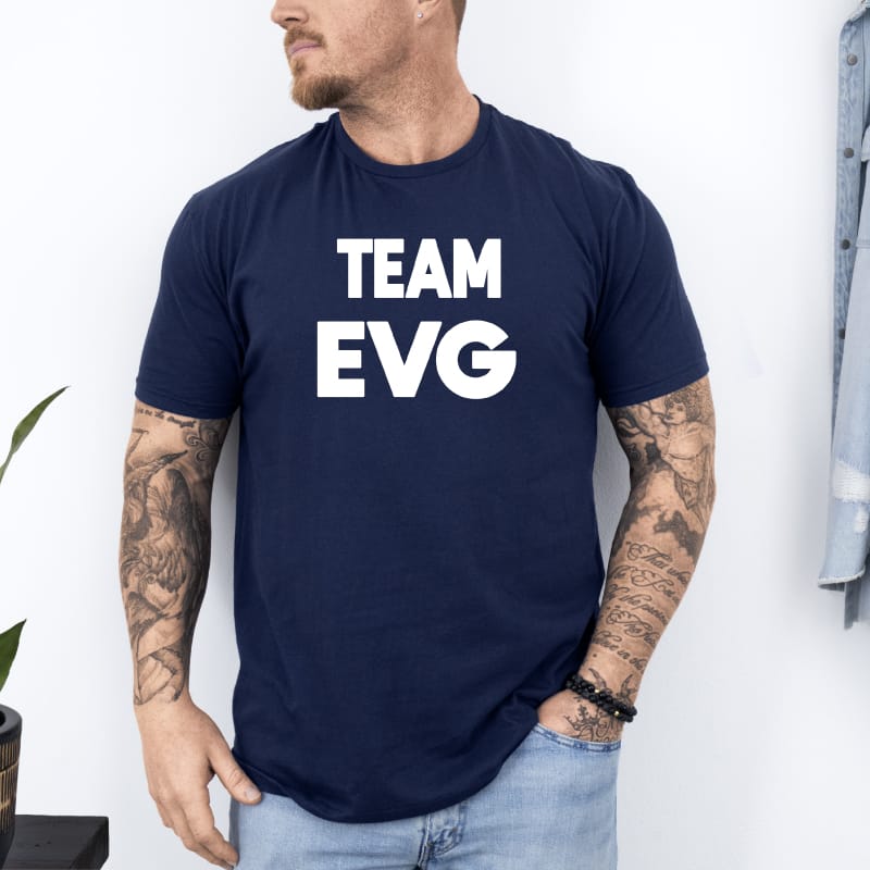 T shirt team evg bleu marine