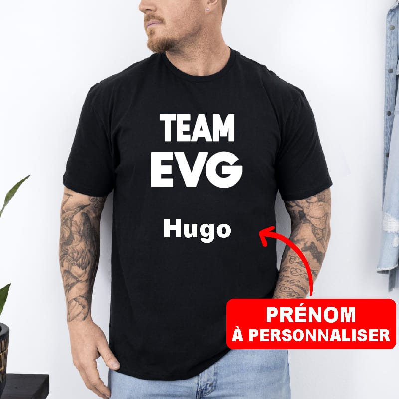 T-shirt team evg personnalisé prénom