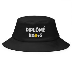 Bob diplômé BAR+5 noir