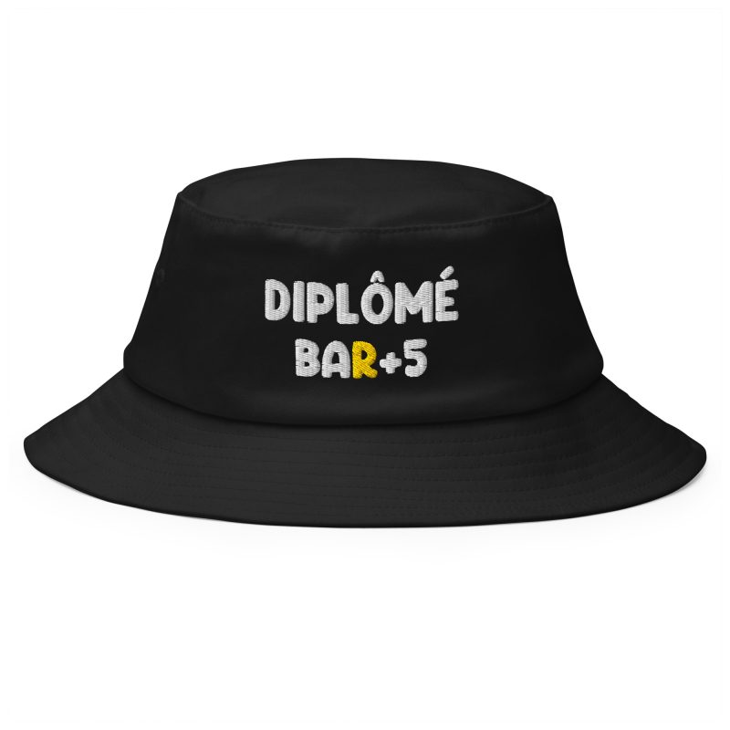 Bob diplômé BAR+5 noir