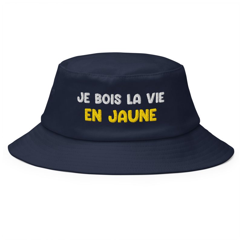 Bob je bois la vie en jaune bleu marine Bob je bois la vie en jaune bleu marine