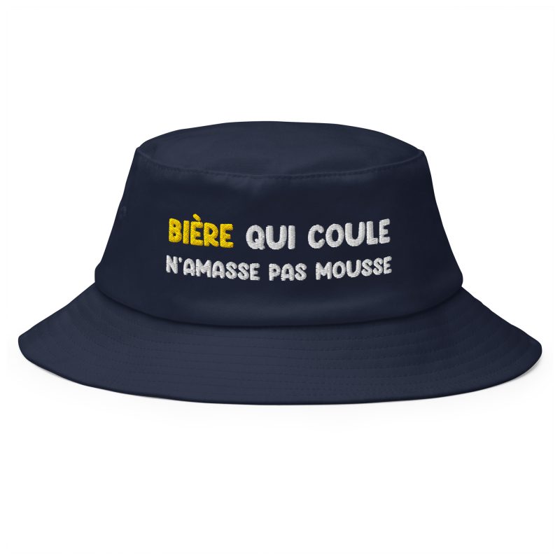 Bob bière qui coule n'amasse pas mousse bleu marine